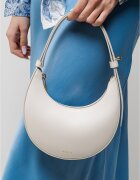 Furla Кожена чанта-полумесец за рамо Delizia Крем