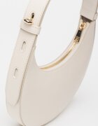 Furla Кожена чанта-полумесец за рамо Delizia Крем