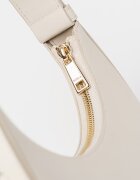 Furla Кожена чанта-полумесец за рамо Delizia Крем