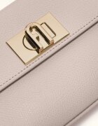 Furla Кожена чанта през рамо 1927 с капаче и презрамка с верижка Светлорозов