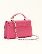 Furla Кожена чанта през рамо 1927 с капаче и презрамка с верижка Яркорозово