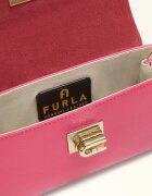 Furla Кожена чанта през рамо 1927 с капаче и презрамка с верижка Яркорозово