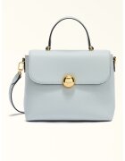 Furla Кожена чанта през рамо Moonlight с фиксирана дръжка - Черен/Небесносин