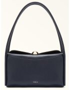 Furla Кожена чанта за рамо Boxy Nicole - Тъмносин