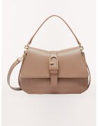 Furla Кожена чанта за рамо Flow с метално лого