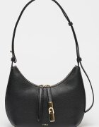 Furla Кожена чанта за рамо Goccia Черен