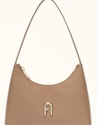 Furla Кожена чанта за рамо с метално лого