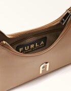 Furla Кожена чанта за рамо с метално лого