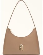 Furla Кожена чанта за рамо с метално лого
