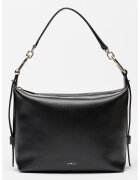 Furla Кожена чанта за рамо с отделяща се презрамка - Черен