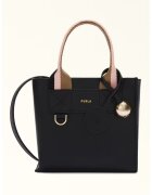 Furla Кожена ръчна чанта Divide с текстилни презрамки