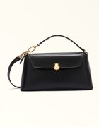 Furla Кожена ръчна чанта Sfera Soft с допълнителна презрамка Черен