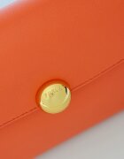 Furla Кожена ръчна чанта Sfera Soft с допълнителна презрамка Коралово червено