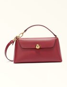 Furla Кожена ръчна чанта Sfera Soft с допълнителна презрамка Тъмночервен