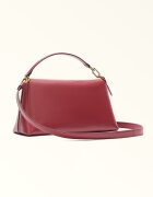 Furla Кожена ръчна чанта Sfera Soft с допълнителна презрамка Тъмночервен