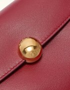Furla Кожена ръчна чанта Sfera Soft с допълнителна презрамка Тъмночервен