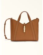 Furla Кожена шопинг чанта Goccia с отделяща се презрамка