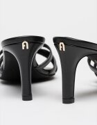 Furla Кожени чехли Essential с ток Черен