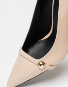 Furla Кожени обувки Sfera Decollete с остър връх Камел