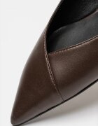 Furla Кожени пантофки Sfera с остър връх Тъмнокафяв