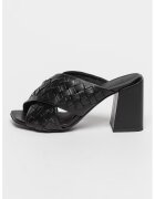 Furla Кожени сандали Gerla с ток и сплетен дизайн