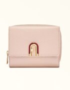 Furla Кожено портмоне с лого Бледо розово