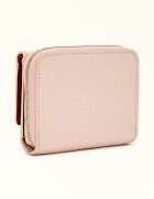 Furla Кожено портмоне с лого Бледо розово