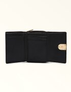 Furla Кожено портмоне с лого Черен