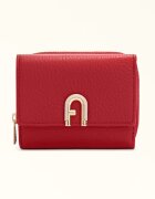 Furla Кожено портмоне с лого Червен