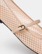 Furla Мрежести пантофки Etoile тип Mary Jane с кожа Прашно розово