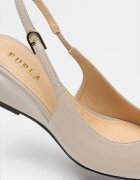 Furla Скосени кожени обувки Luce Сиво-бежов
