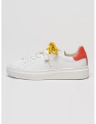 Furla Спортни обувки Hype от еко кожа под глезена - Бял/Коралово червено
