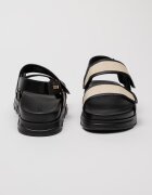 Furla Текстилни сандали с велкро Черен/Светло бежово