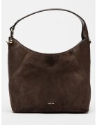 Furla Велурена чанта за рамо Lara с кожа