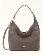 Furla Велурена чанта за рамо Lara с кожа