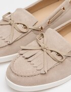 Furla Велурени мокасини nina Сиво-кафяв