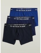 G-STAR Боксерки от органичен памук с лого на талията - 3 чифта - Ултрамарин синьо/Кралско Синьо/Тъмносин