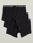 G-STAR Боксерки с лого 3 чифта Бял/Черен