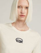 G-STAR Памучна тениска с лого Крем
