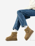 G STAR RAW Дамски ботуши естествена кожа бежови без закопчаване с подплата