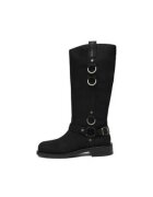G STAR RAW Дамски ботуши слип-он - еластични ленти - естествена кожа - черни