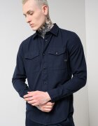 G-STAR Слим риза Marine Бял/Ултрамарин синьо