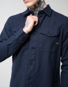 G-STAR Слим риза Marine Бял/Ултрамарин синьо