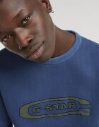 G-STAR Суитшърт от органичен памук с лого Тъмносин