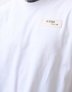 G-STAR Свободна тениска Badge от органичен памук Бял