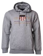 Gant Худи Archive Shield с бродирано лого - Сив