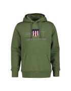 Gant Худи Archive Shield с джоб кенгуру - Светлозелен