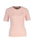 Gant Тениска с плетка осморка с лого - Розово