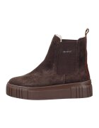 Gant Велурени боти Snowmont тип Chelsea с вълнена вата - Тъмнокафяв