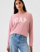 GAP Блуза от органичен памук с лого Розово